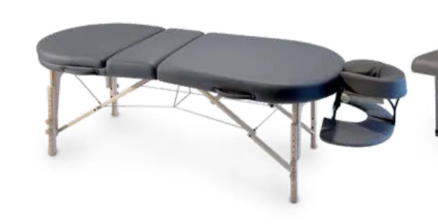 PINO MOBIL Profi Two-Part Portable Massage Bench (Oval & Alu Extra-Wide)
